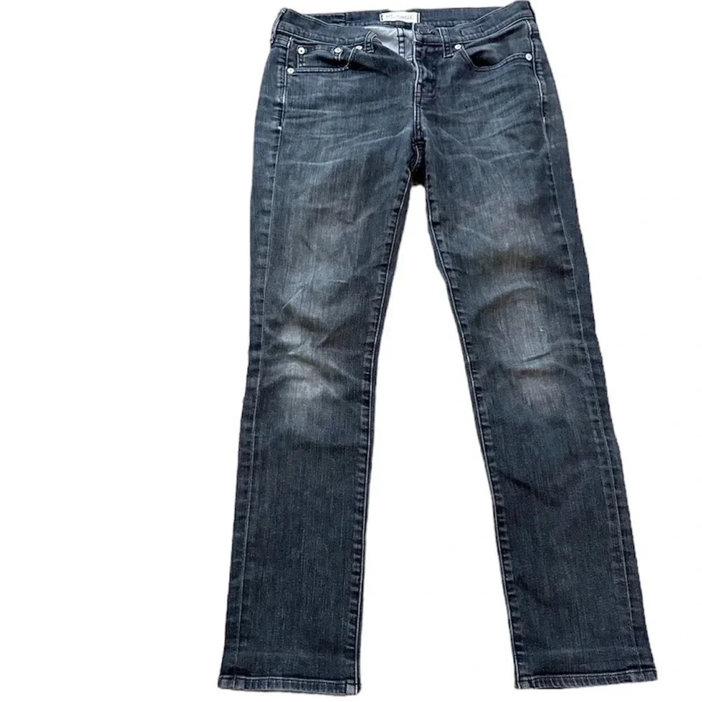 Madewell Slim Boy Jean Women's Mid-Rise Skinny Black Denim Size 25 GUC